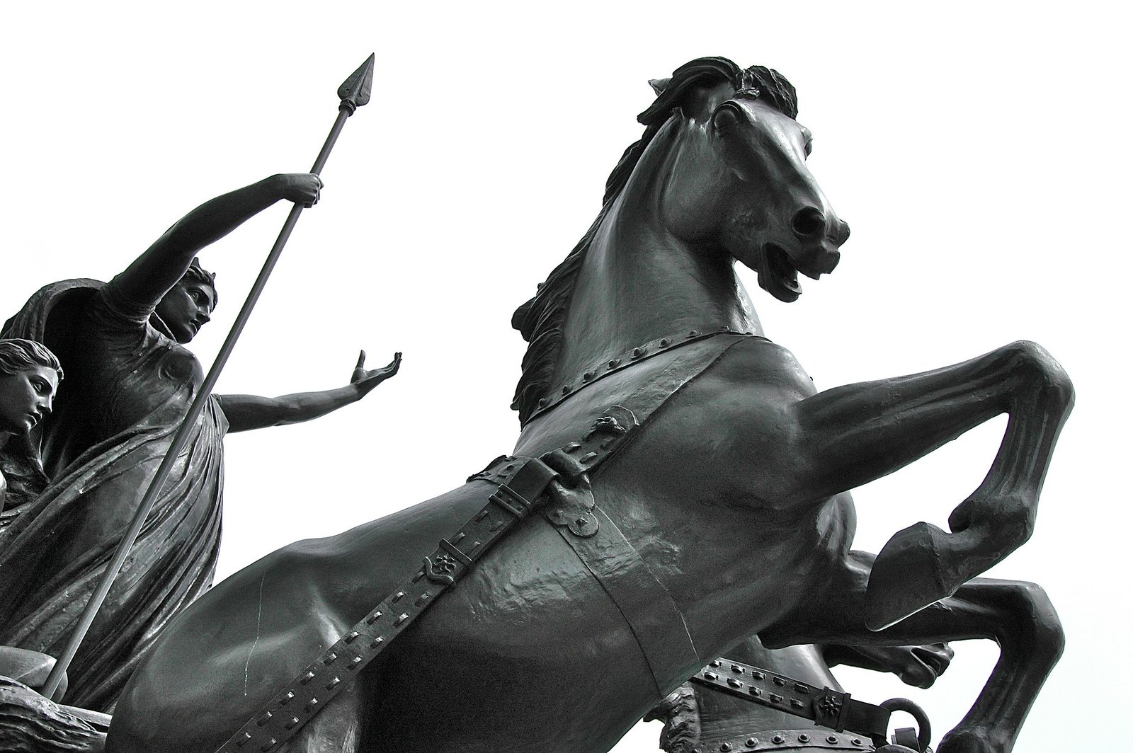 Boudica statue near Westminster Pier, London